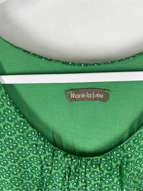 Marie‎ la Lune XL Green Silk Blend Layered High-Low Dress Made in Italy - Image 3