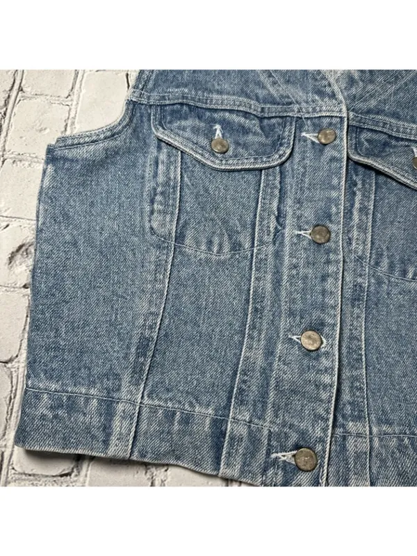 GAP Factory Store Denim Vest Womens Size Small 90s Y2K Jean Sleeveless Vintage - Image 11