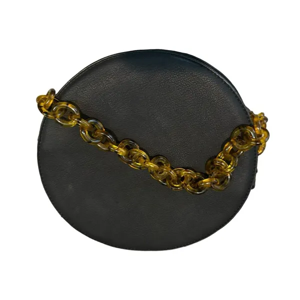 Anthropologie Women's Round‎ Black Chain Shoulder Bag - Image 2