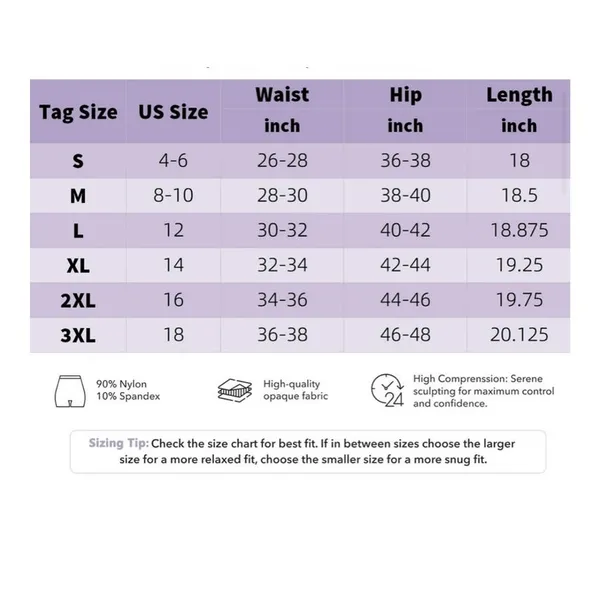 NWT ~ Shapewear High Waist Tummy Control Shorts Body Shaper Thigh Slimmer LARGE - Image 6