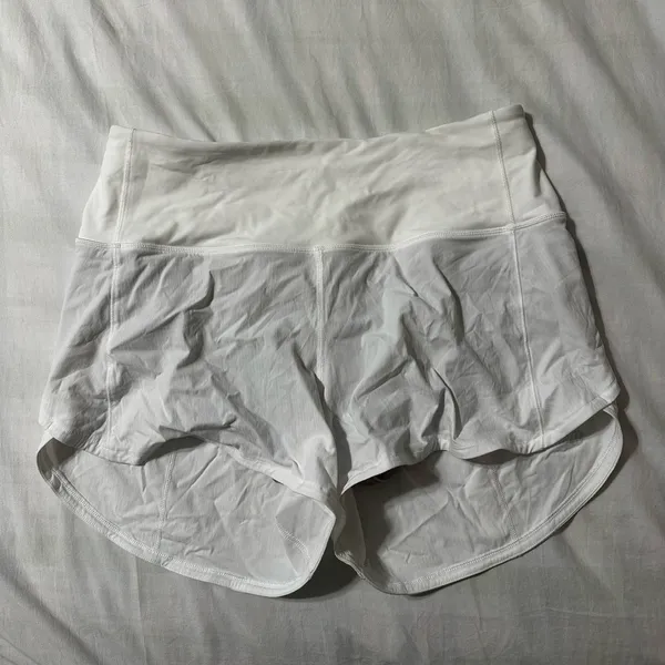 Lululemon High Rise White 4 inch Speed ups size 6 - Image 2
