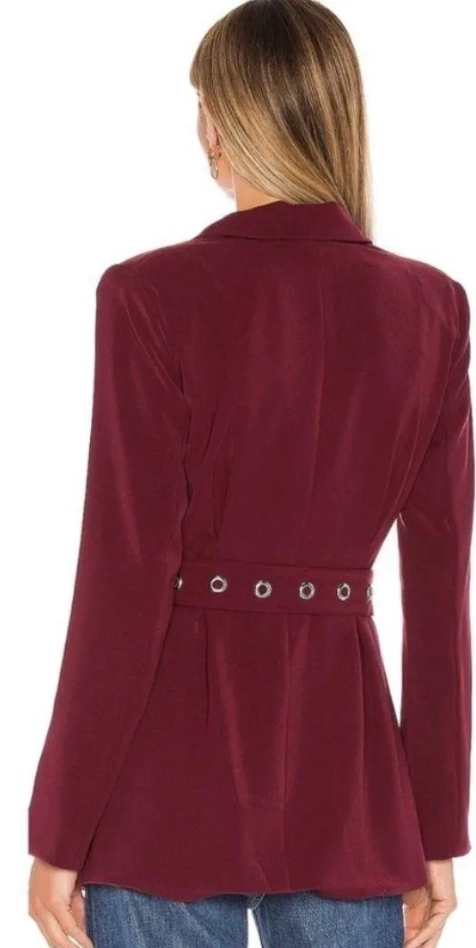Lovers + Friends Revolve Wine Red Blazer - Image 2