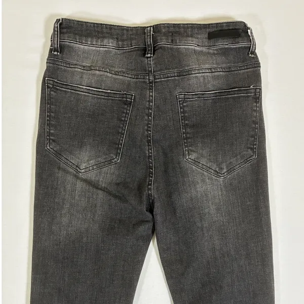 Risen Los Angeles Womens 27/5 Faded Black High Rise Distressed Skinny Jeans - Image 5