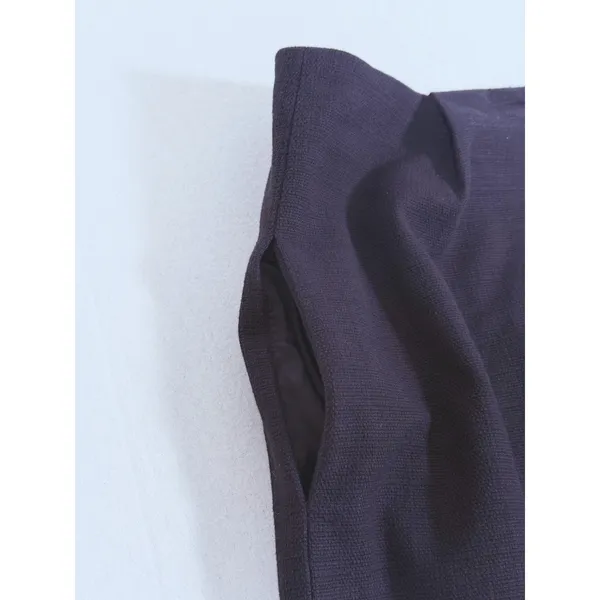 Paule Ka Paris Womens Asymmetric Hem Skirt Size 14 Black Preppy Quiet Luxury - Image 5