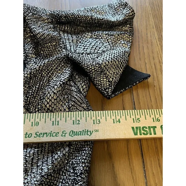 Mustard Seed Dress‎ Mini Short Shimmer Silver Size Small S - Image 7