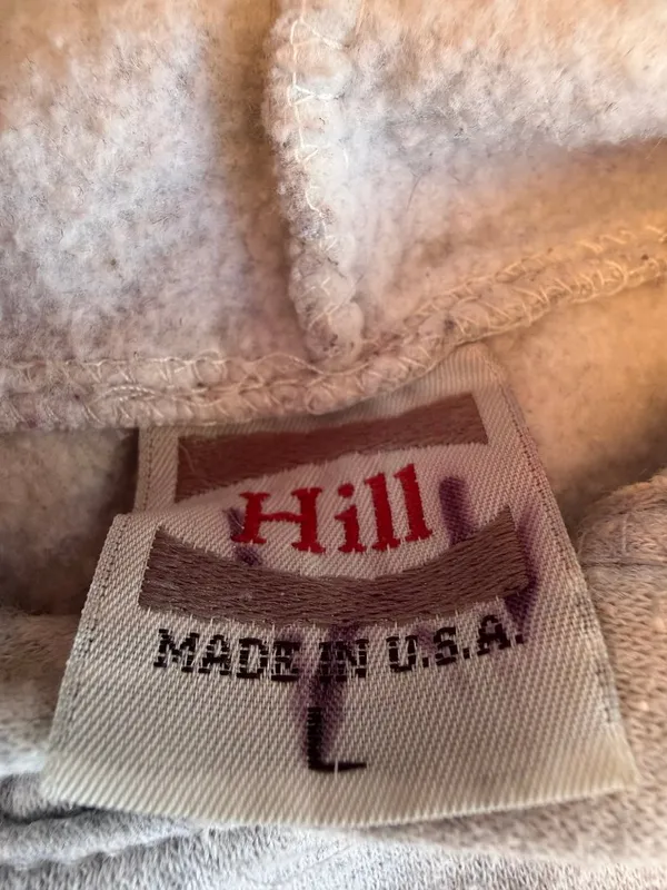 Hill brand Los Angeles Large Light Grey Pullover Cropped Hoodie Gray - Image 6