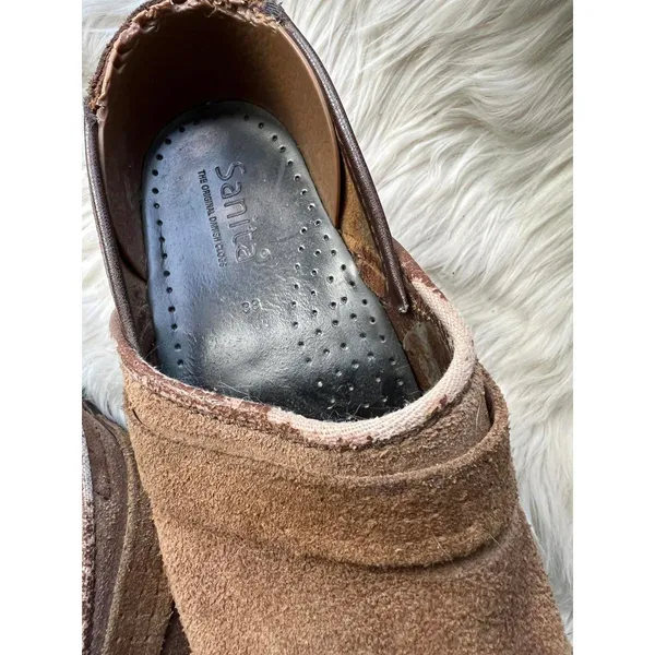 Dansko Brown Suede Clogs Mule Shoes Size 38 - Image 8