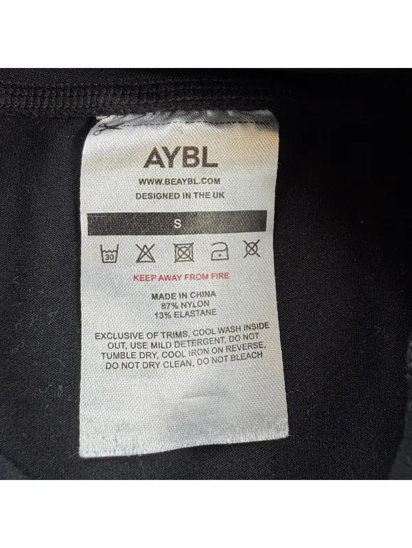 AYBL Womens Black Seamless Biker Shorts S High Waisted Gym Fitness Activewear - Image 5