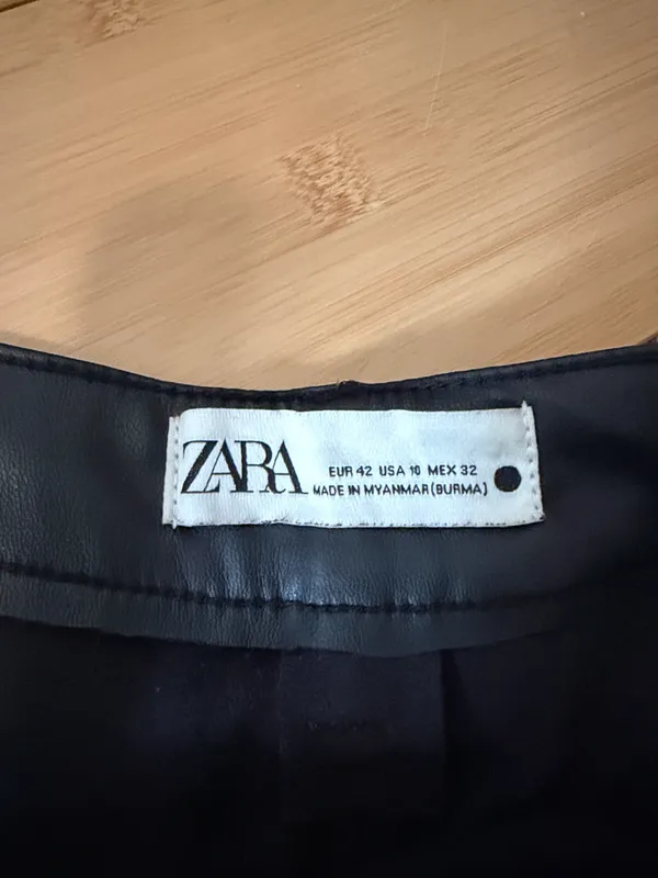 ZARA Faux Leather Pants - Image 2