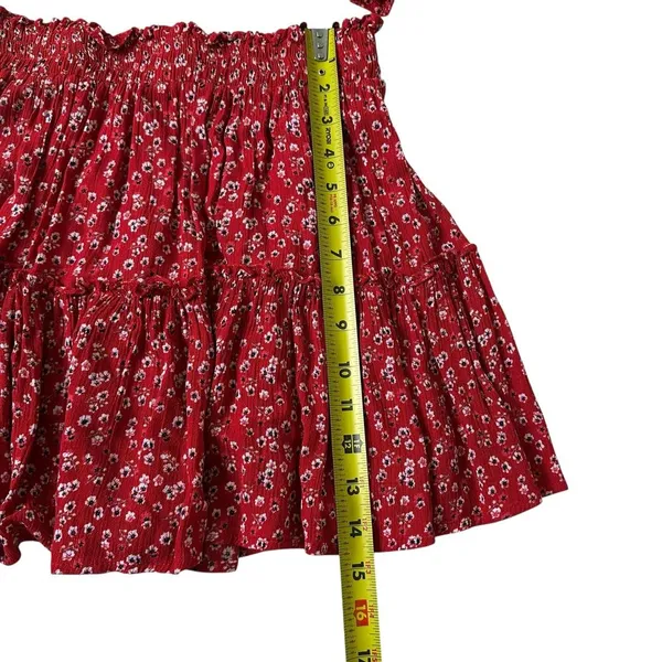 Princess Polly Rose Pink Floral Crop Top Full Skirt Set Women Size 4 | 68-15 - Image 8