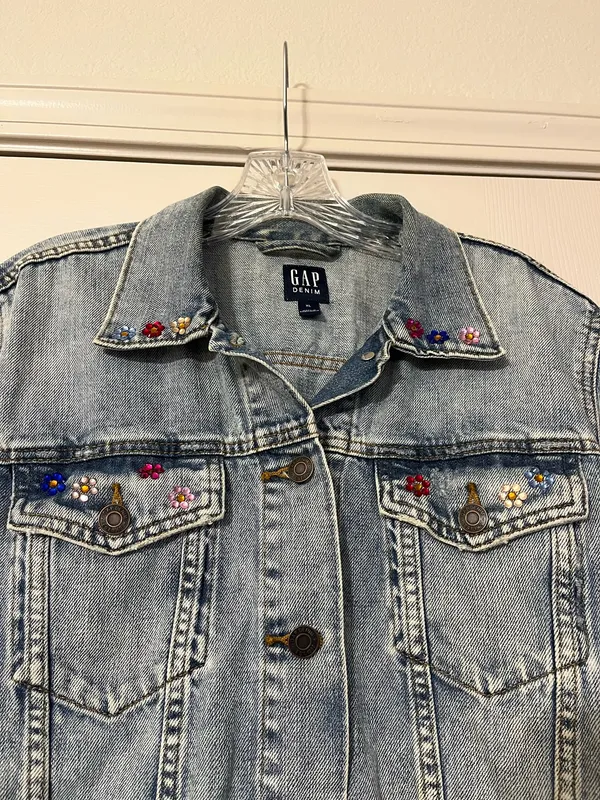 GAP Custom Denim Jacket Bedazzled - Image 2