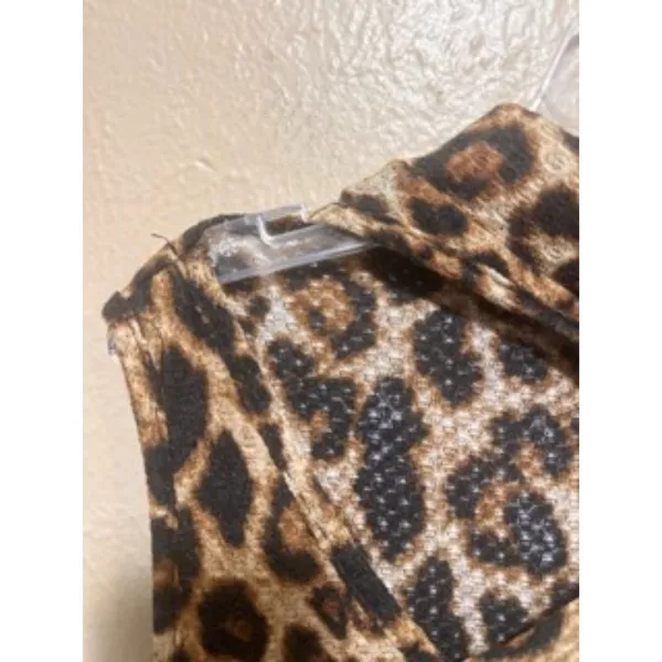Leopard Print Sleeveless Mock Neck Top Animal Print Tank Blouse Size Medium‎ - Image 5