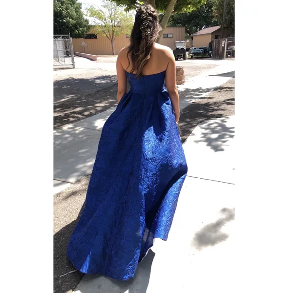 Rachel Allan Royal Blue Prom Dress - Image 2
