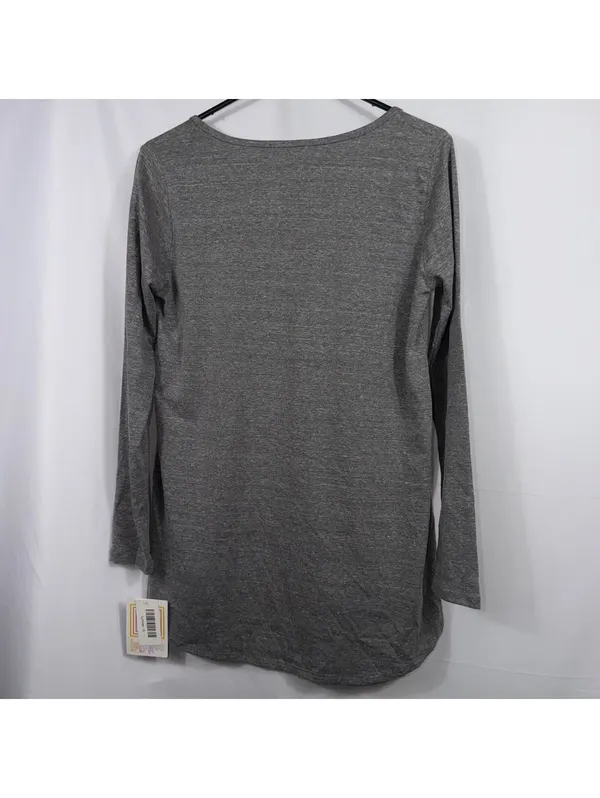 LuLaRoe Lynnae S Gray Long Sleeve Hi-Low Top - Image 7
