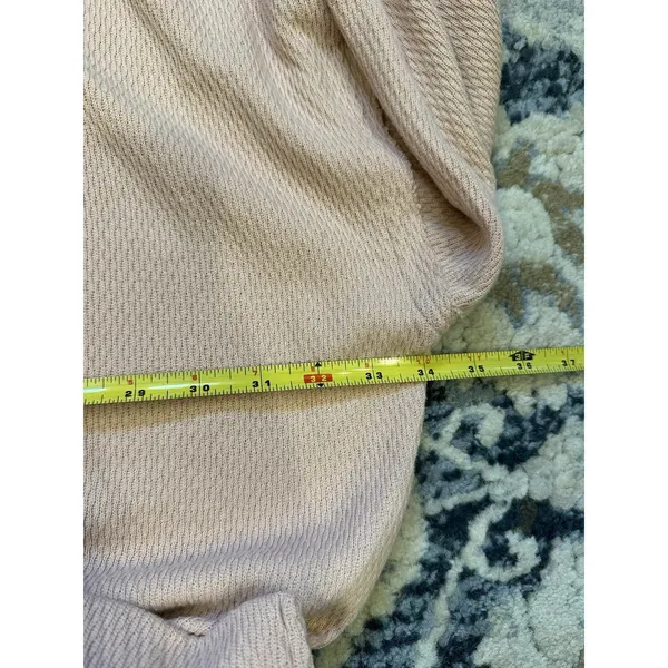 Aerie Oversized Sweatshirt Top Light Pink Textured Long Sleeve Crewneck XL Comfy - Image 7