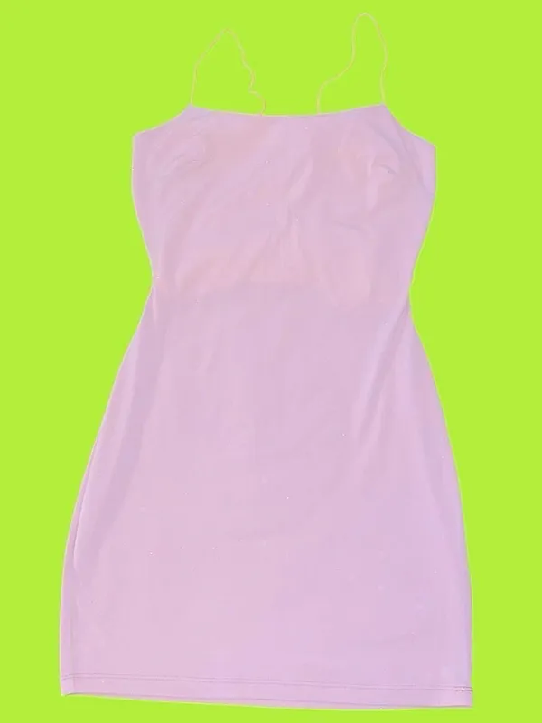 Y2K Pink glittery bodycon dress. - Image 2