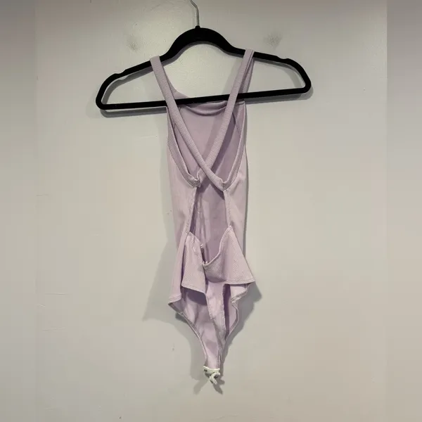 Purple ribbed Le Lis open‎ back bodysuit - Image 4