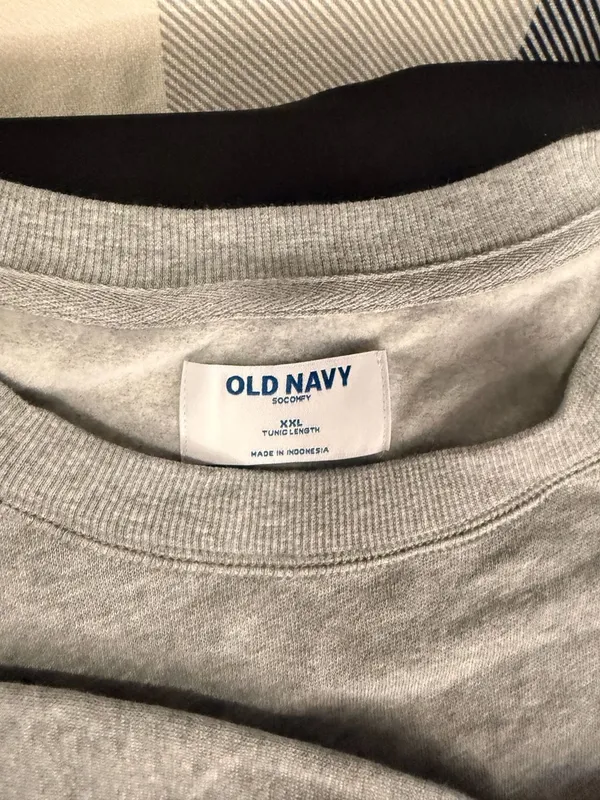 Old Navy SoComfy Tunic Length Sweatshirt Gray XXL NWT - Image 3