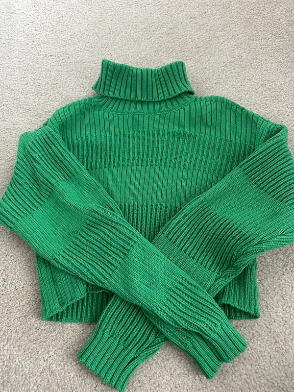 PacSun Green Cropped Sweater - Image 2
