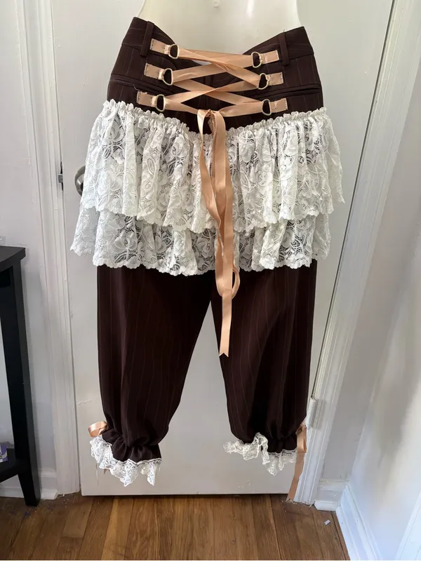 Steampunk corset pants Brown Size L - Image 6