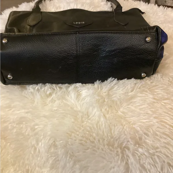 LODIS Cintage Black Leather Tote Bag - Image 2