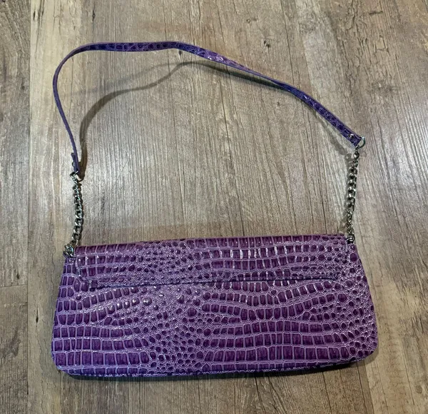 Bonita Bags Purple Snakeskin Purse - Image 5