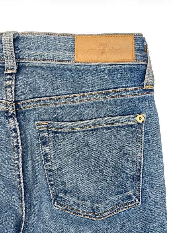 7 For All Mankind Luxe Vintage Slim Kick Stud Ankle Jean 27 - Image 4