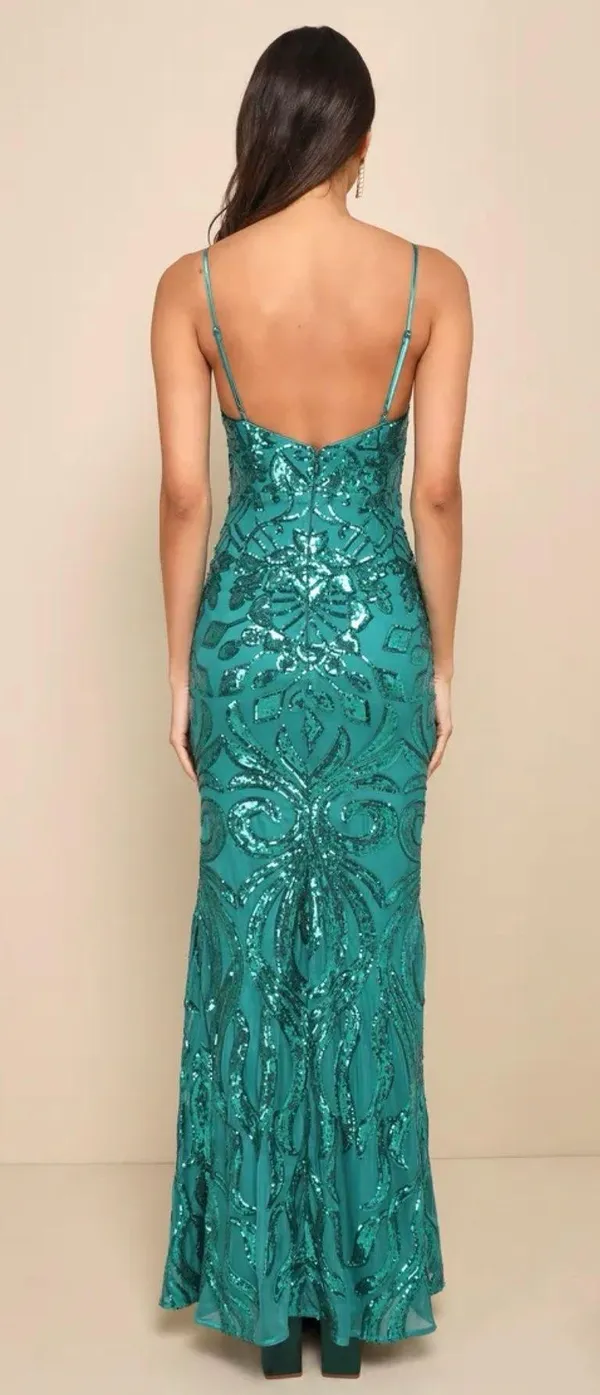 Lulus Prom Dress in Teal - Image 2