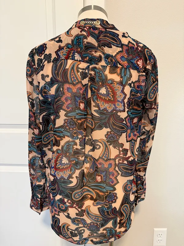 Marciano paisley blouse sz M - Image 2