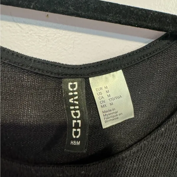 H&M Divided black split side lace‎ tank top - Image 3