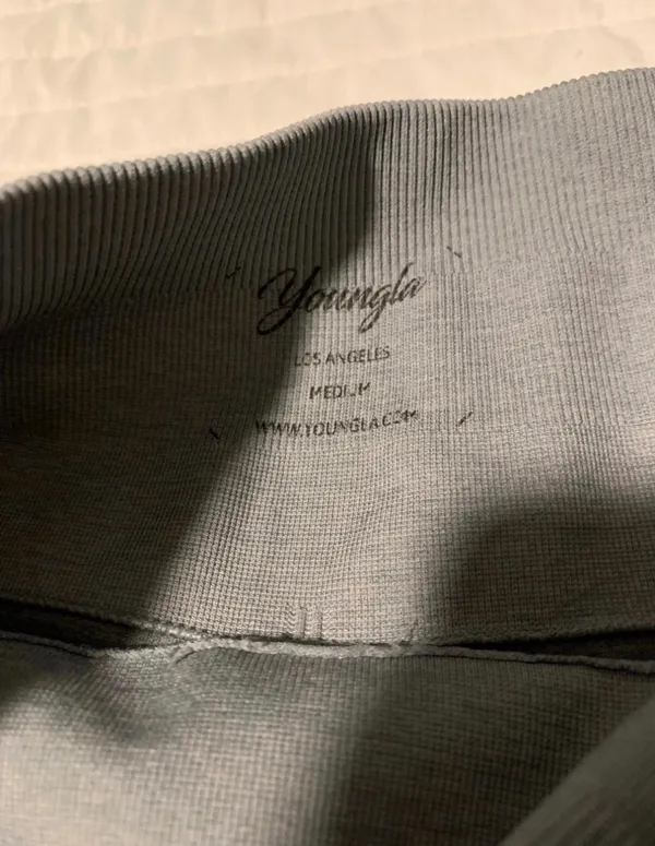 YoungLA Grey Womens Shorts with Scrunch Size Medium EUC Gray - Image 2