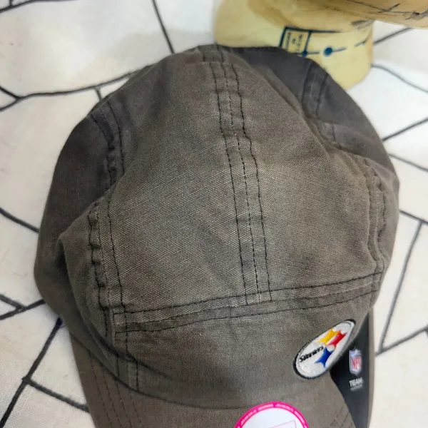 New Era Pittsburgh Steelers Hat OSFM Brown 5-Panel Adjustable Camper Cap - Image 7