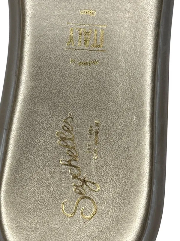 Seychelles Womens Tulum Metallic Gold Slide Sandals W/ Chain Accent - Size 9.5M - Image 2