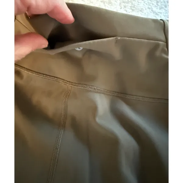Lululemon Wunder Under Leggings Size 12 Sage Olive Green Sweat Wicking Stretch - Image 6
