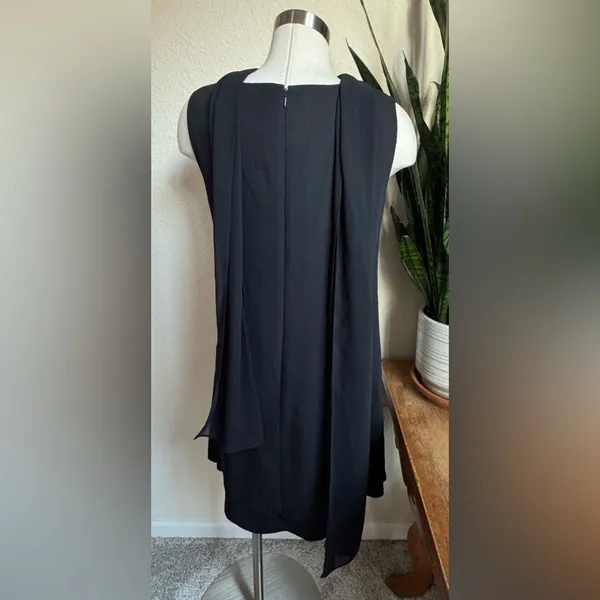 Vintage Liz Claiborne Night Black‎ Beaded Cocktail Dress Size 8 - Image 5