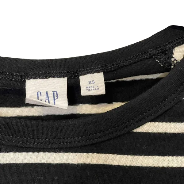 Gap T-Shirt Dress Size XS Black White Striped Womens Blended Fabric‎ LS Pullover - Image 6