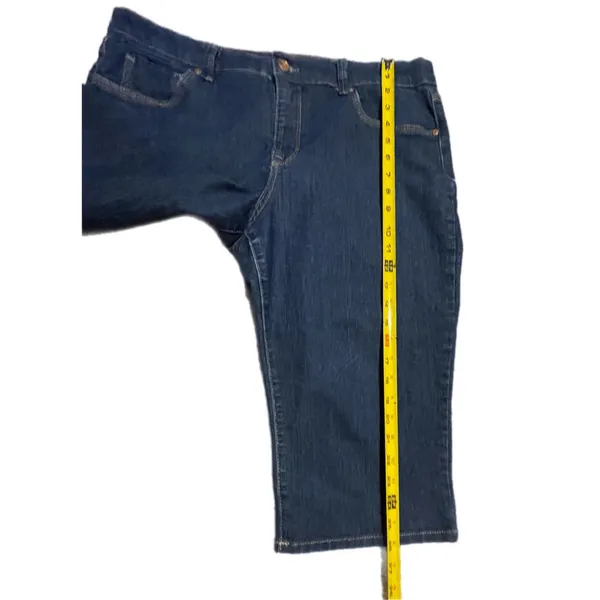 Gloria Vanderbilt Womens Dark Wash Denim Bermuda Shorts Size 12‎ Embroidery - Image 6
