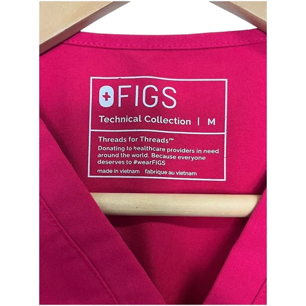 Figs Scrub Top Womens M Pink Catarina One Pocket Technical Collection Utility - Image 3