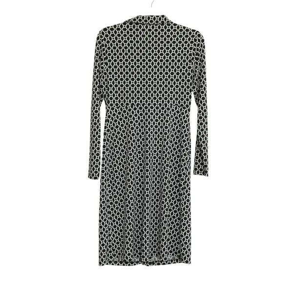 Motherhood‎ Maternity Size Small Shirt Dress Black White Geometric Twist Front - Image 7