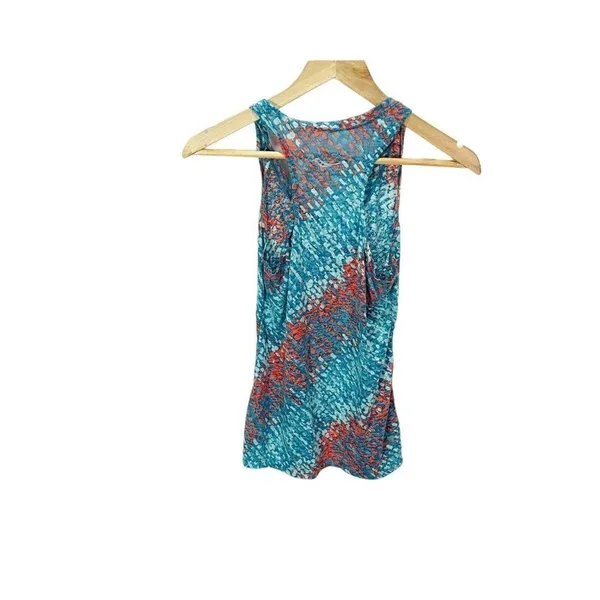 Womens Saucony‎ Racerback Tank Size S Multicolor Blue Red Running Sleeveless - Image 2