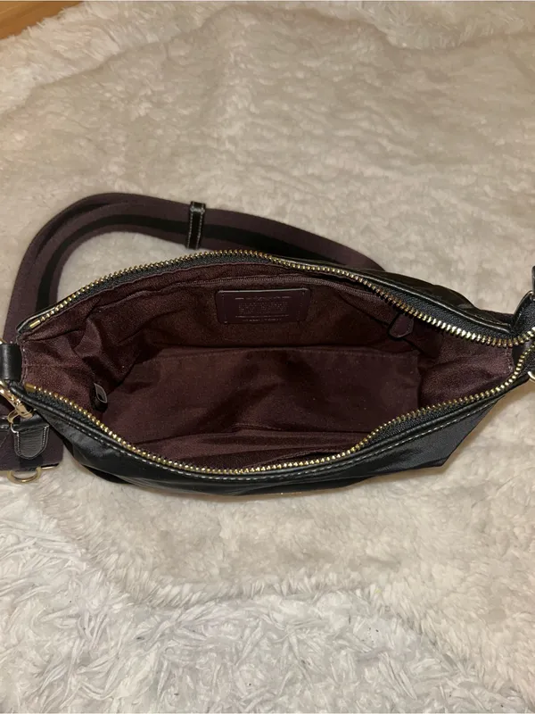 Coach Black Nylon Shoulder Bag CA205 crossbody purse adjustable strap - Image 7