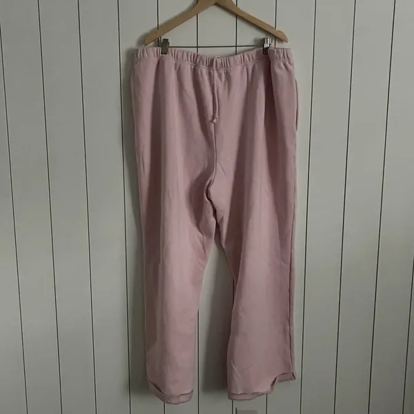Skims Cotton Fleece Classic Straight Leg Sweatpant Cherry Blossom Pink - Image 5