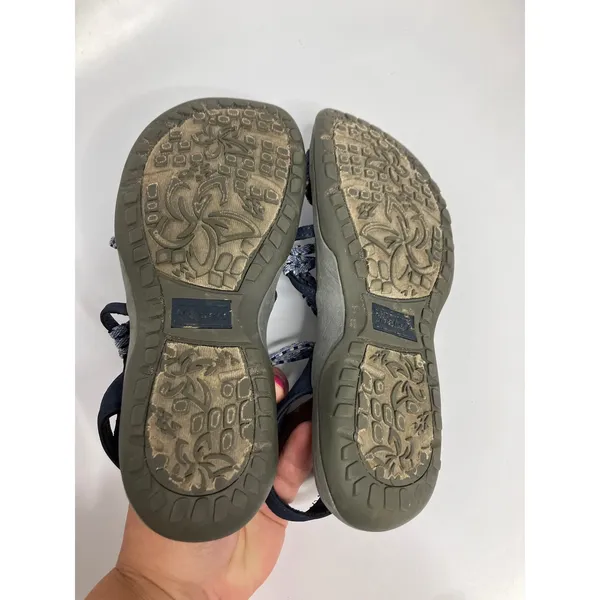 Skechers Reggae Slim Sandals Womens 6 Blue Fair Strappy Woven Memory Foam casual - Image 7