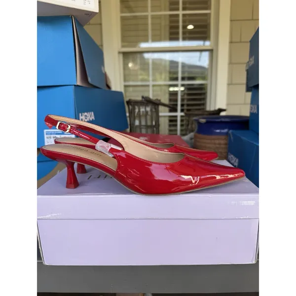 Steve Madden Women's US 7.5 Valeriee Heel Pointed Toe Pump Red‎ Patent - Image 2