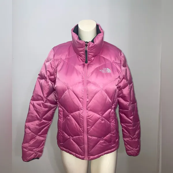 The North Face Pink Goose Down Puffer Winter Ski Snow Quilted Lined Jacket 550 - Image 8