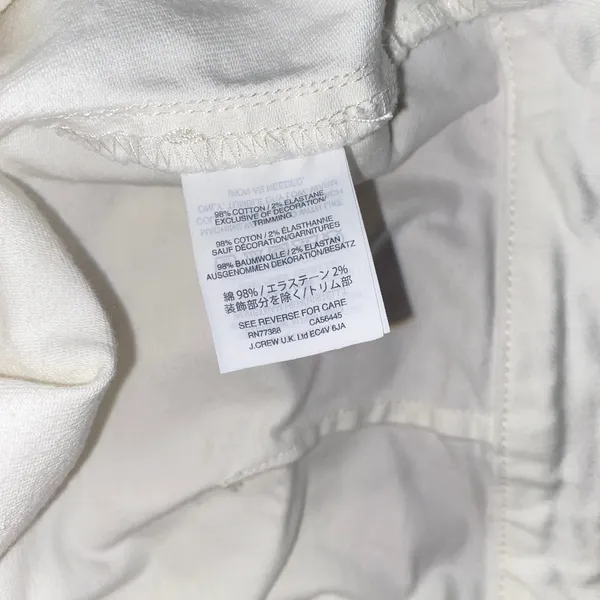 J. Crew White Wash Denim Lace-Up Side-Zip Mini Jean Skirt Women's Size 27 - Image 9