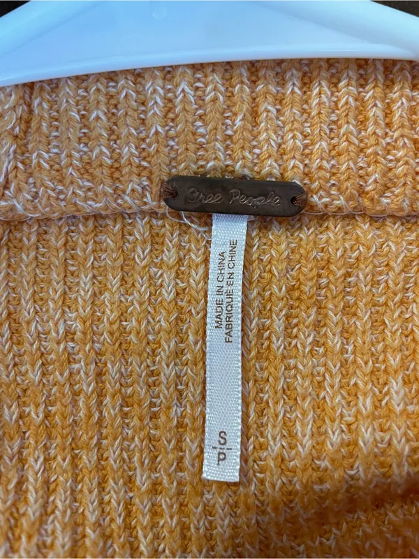 Free People Marled Peach Crewneck Sweater - Image 2