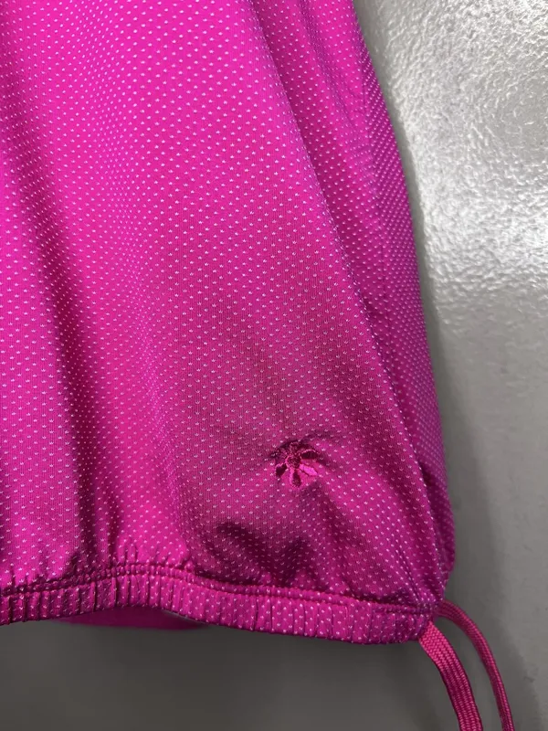 Old Navy Tank Top Womens Large Pink Mesh Polka Dot Drawstring Hem Cami Athletic - Image 5