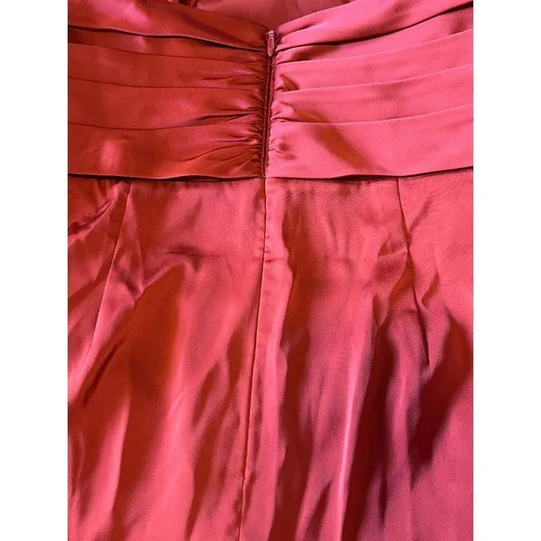 NWT Azazie Eren Bronzer Satin Mermaid Full Length Dress Custom Size A12‎ Rust - Image 9