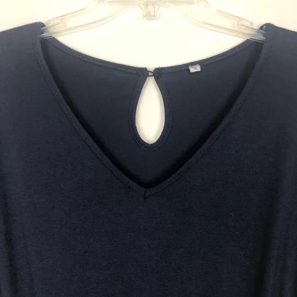 Women's Short Sleeve Blue Jumpsuit Size Medium - Image 4